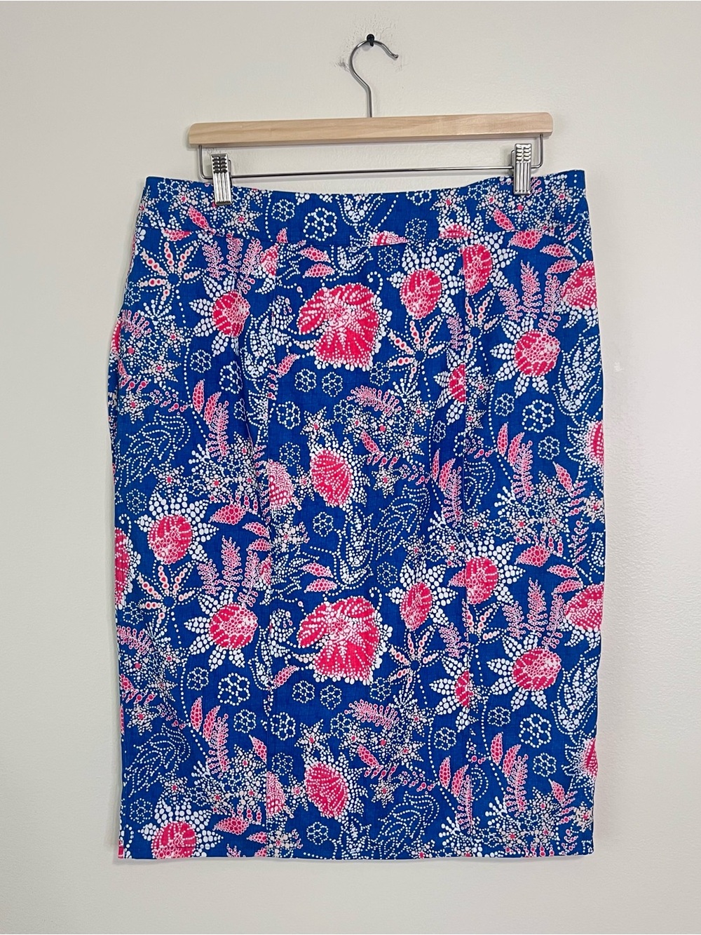 RipSkirt Hawaii La Boheme Blue Floral Wrap Travel Mini Skirt Size L Coverup - Picture 8 of 10